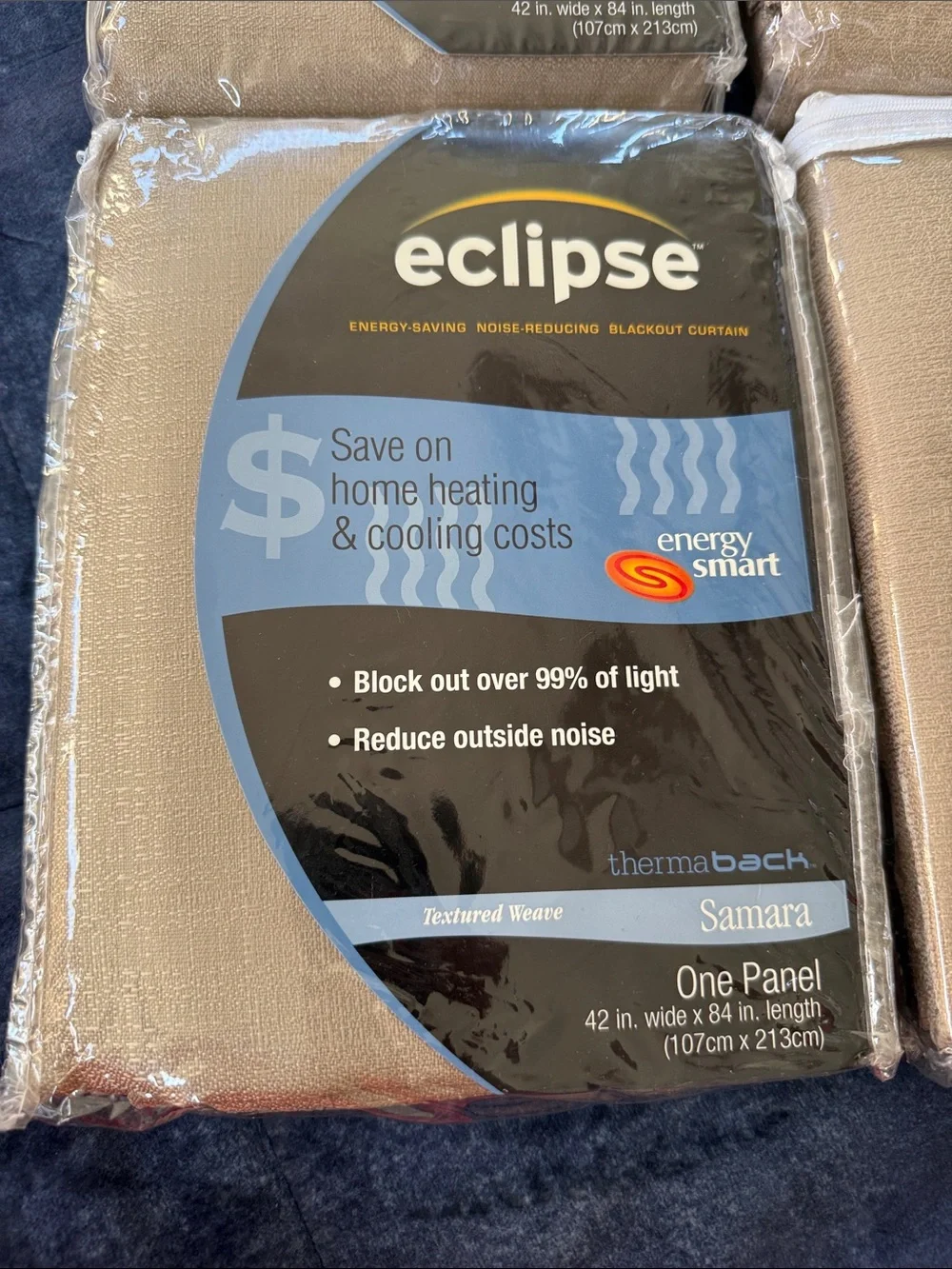 Eclipse Samara Blackout Curtain Panel - Taupe Beige
